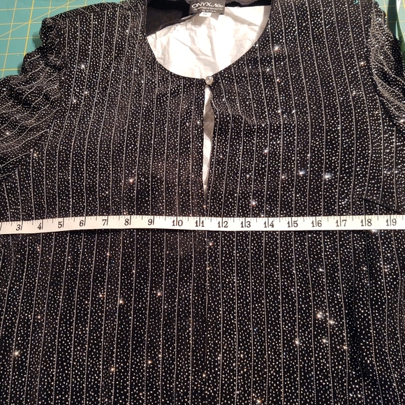 ONYX Nite By Wendye Chaitin Made in the USA - Cardigan - Size 1X - Vintage - Picture 10 of 12